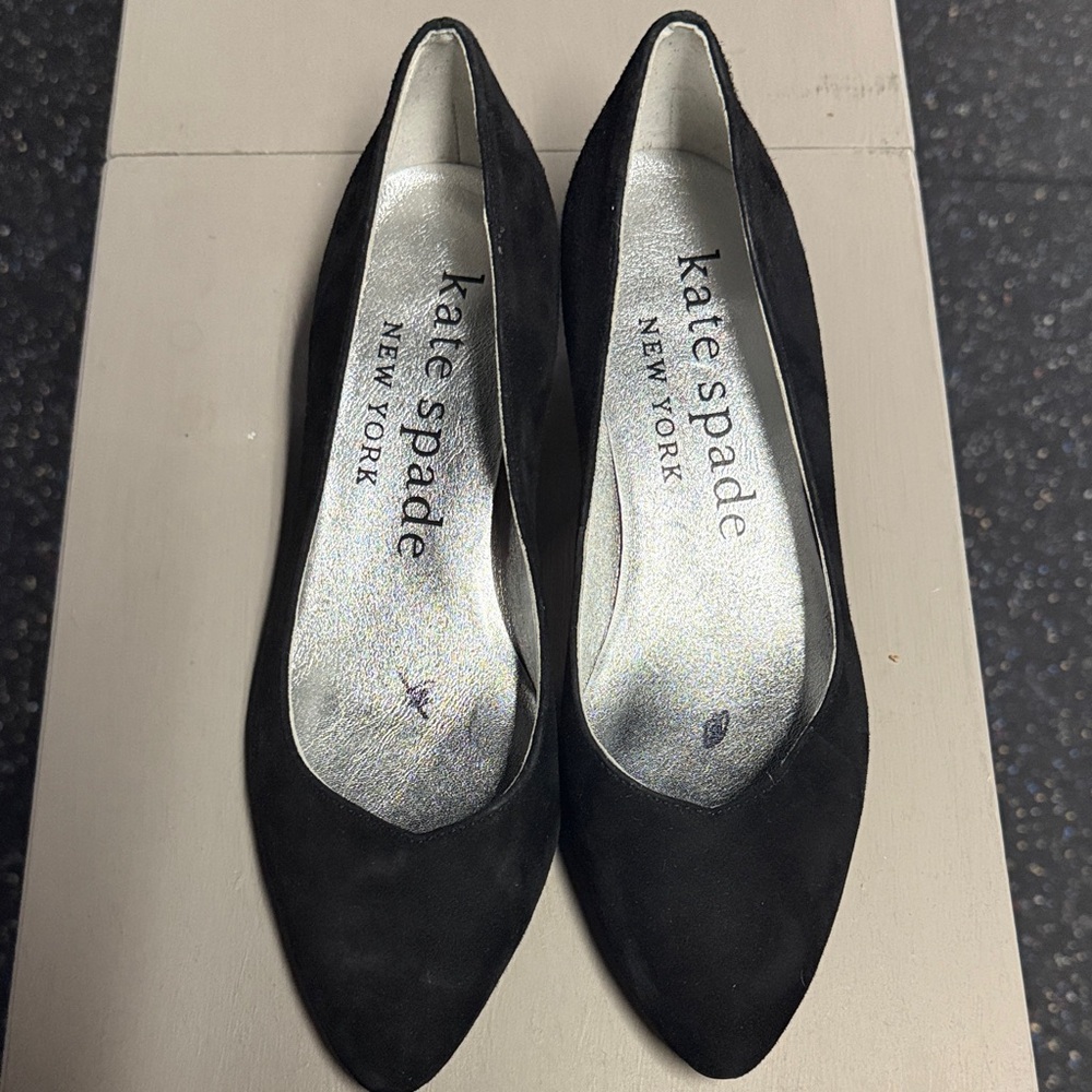 Kate Spade Elegant Black Women's Shoes with Crystal Heels - Picture 2 of 4